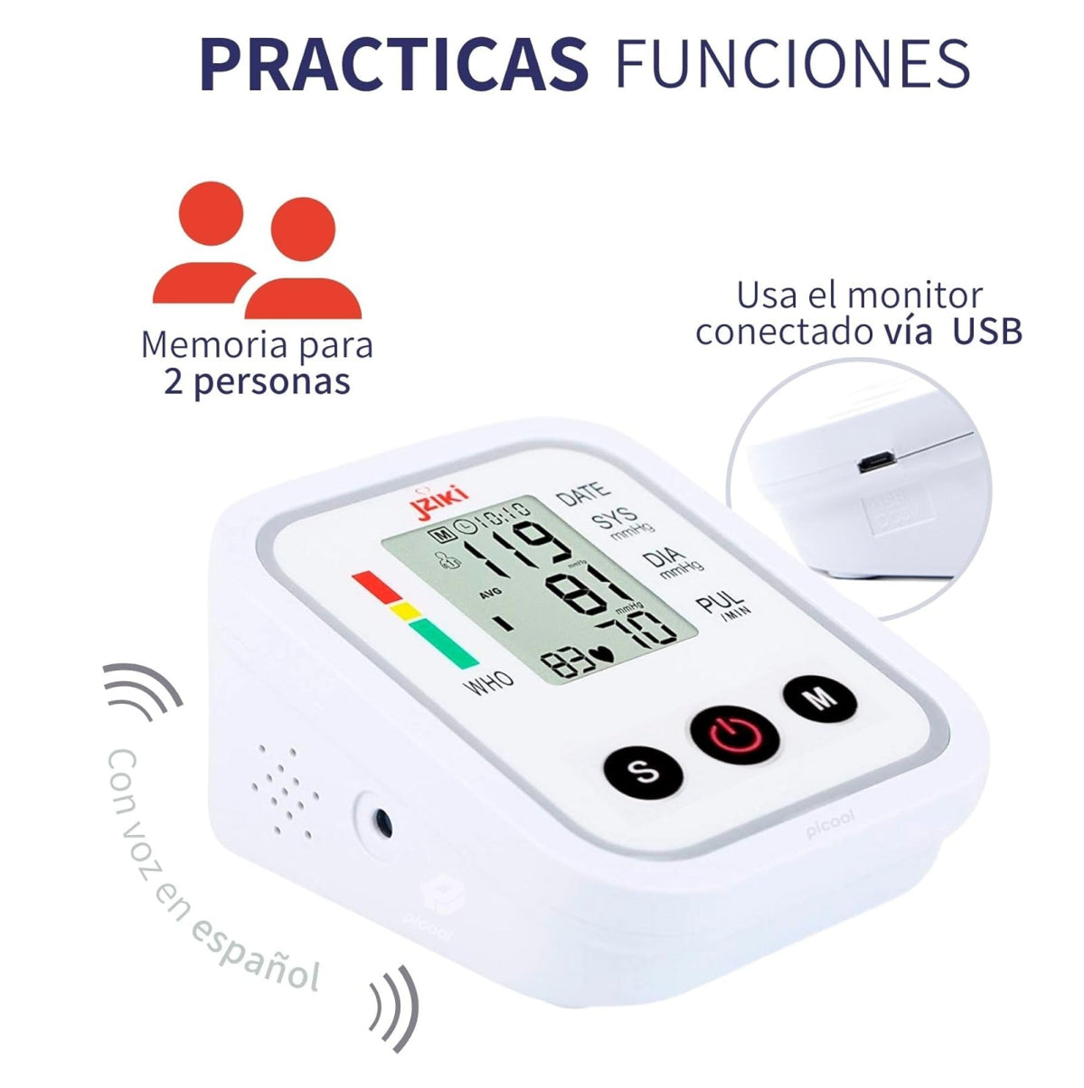 Tensiómetro de Brazo Pantalla LED